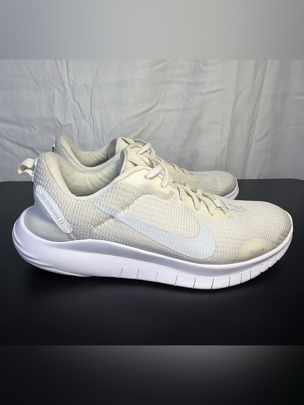 Nike Men’s Running 12 Shoes in Cream and White